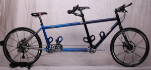 Titanium S&S Coupled mountain hybrid tandem bike w/ Rolf Prima wheels