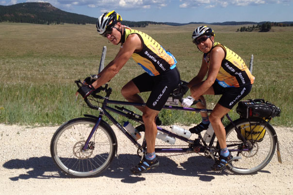 S2 Cycle riding coupled In-2-ition in South Dakota gravel