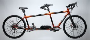 Kandy Tangerine and Black da Vinci Tailwind Road tandem