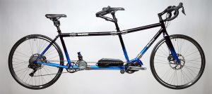 S&S Coupled Black and Stratto Blue da Vinci Tailwind Electric Assist Road Bike tandem