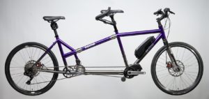 Electric Assist Shimano Step Through Frame Tailwind Tandem Di2 Deep Purple and Titanium Silver Fade